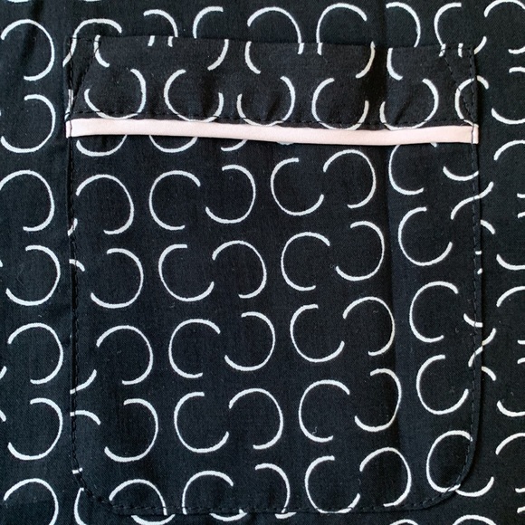 Stars Above Short Sleeve Black & White Graphic Print Pajama Top Size S - Picture 5 of 11